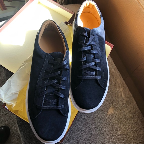 New in Box To Boot New York Adam Derrick Donovan blue suede sneakers size 12 - Picture 1 of 10